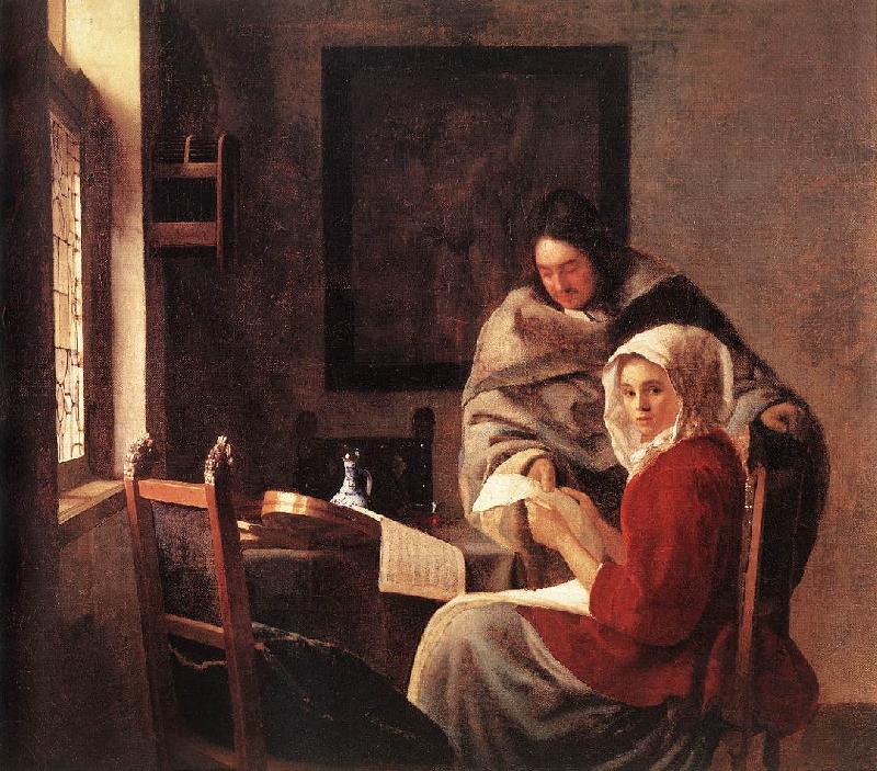 Jan Vermeer Girl Interrupted at Her Music Sweden oil painting art